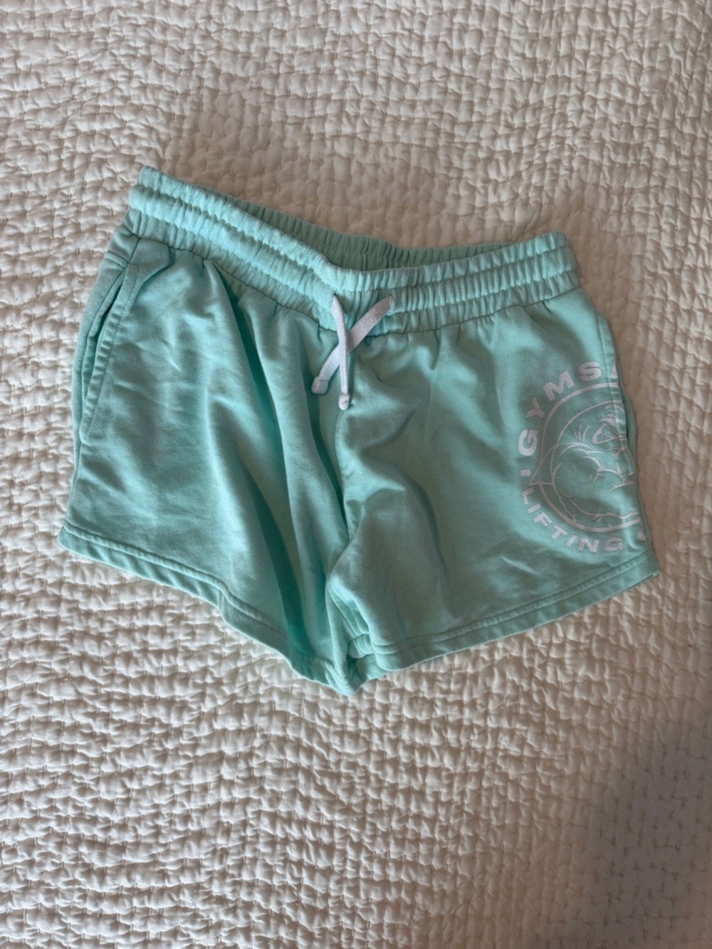 Gymshark Mint Aqua Athletic Drawstring Shorts